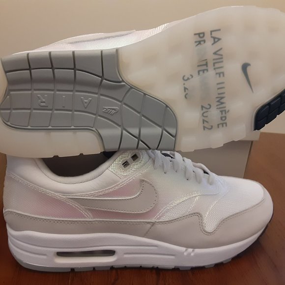 Size 9.5W / 8M - Nike Air Max 1 AMD La Ville Lumière Women - DQ9326-100 - NEW!! - Picture 2 of 9